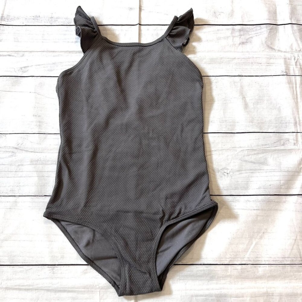 H&M Gray Flounced Swimsuit